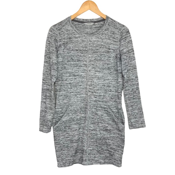 Athleta Womens Destiny Techie Sweater Dress Gray Long Sleeves Pockets - Picture 3 of 8